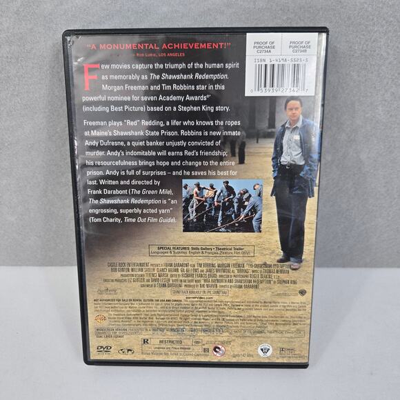 The Shawshank Redemption 2007 Widescreen Special Features DVD (Single Disc) - Picture 2 of 4